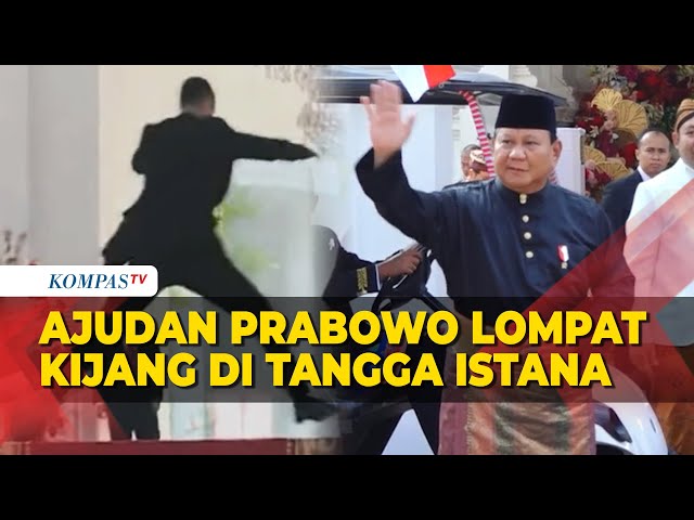 Ajudan Prabowo Lompat Kijang di Tangga Istana, Karena Hal Ini class=