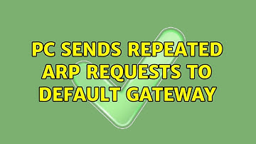 PC sends repeated ARP requests to Default Gateway