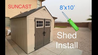 Suncast Shed install 8x10 Step by Step BMS 8100