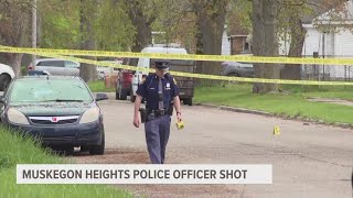 Muskegon Heights Police officer shot