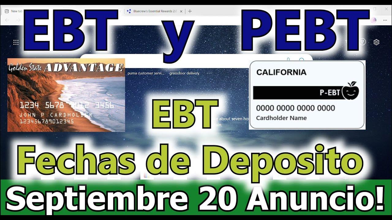 EBT Fechas de Deposito Septiembre! Nuevos Estados Aplique PEBT EBT 375