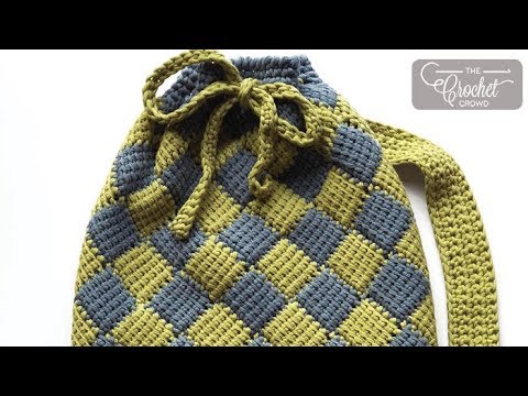 Entrelac Over the Shoulder Bag | INTERMEDIATE | The Crochet Crowd