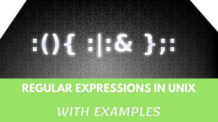 Regular Expressions in Unix with Examples (Tutorial #3 Part E)