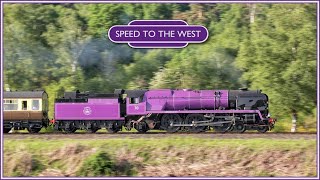 Purple Bulleid Dazzles The Valley - 70 &#39;Queen Elizabeth II&#39; - 14th May 2022