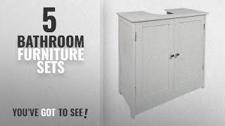 Top 10 Bathroom Furniture Sets [2018]: Woodluv Under Sink Bathroom Storage Cabinet, White ...