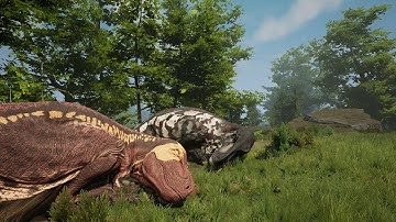 Path of Titans | Brutus x Mora Rex nesting CLIPS | On the move