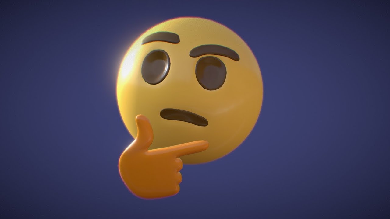 Задумчивый смайл для презентации