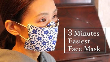 JUST 3 MINUTES🔥Simple 3D Face Mask Sewing Tutorial / No Fog ｜DIY Mask For Beginner