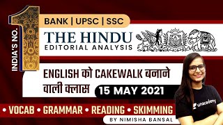 The Hindu Editorial Analysis | 15th MAY | BANK/SSC/UPSC | Vocab Grammar Quiz | Nimisha Bansal