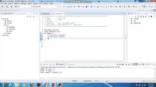 PROGRAM FOR STRING IN C++ USING ECLIPSE IDE PLATFORM