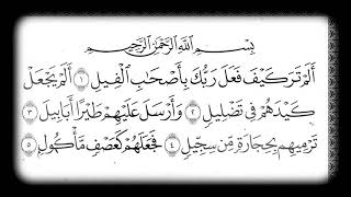 The Holy Quran Surat al-Fil "Reciter Abdullah Al-Mousa.