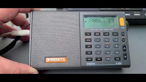 Tecsun H-501X VS XHDATA D808 Radio Exterior Espana 17855 kHz Shortwave test using W6LVP loop antenna