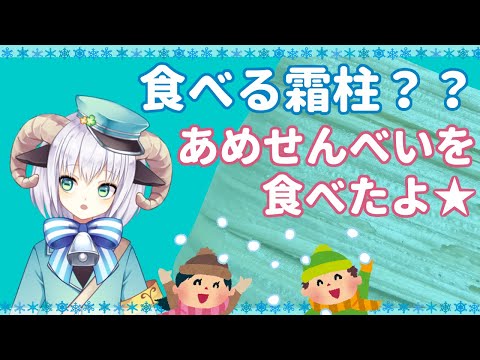 【みちくさ日記】食べる霜柱なの？！あめせんべいを食べたよ。【Vtuber】