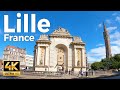 Lille, France Walking Tour (4k Ultra HD 60fps)