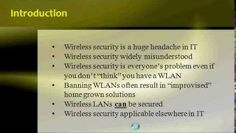 security in wireless Local area network