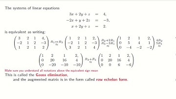 System of Linear Equations with N Variables and N Equations