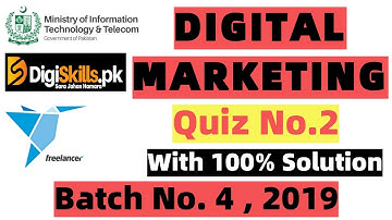 Digiskills Digital Marketing Course Quiz No 2 |100% Solution | Batch No 4,2019