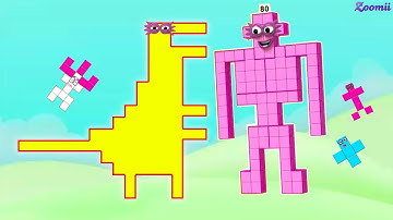 Looking for Numberblocks Puzzle Tetris NEW double 80 Dinosaurs ASMR   Numberblocks Satisfying Video