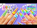 유행하는! 초간단 종이 네일아트 만들기🍓☁ (키치 네일, 팝잇 네일) | DIY Paper Nails (Cute Nails, Pop-It Nails)