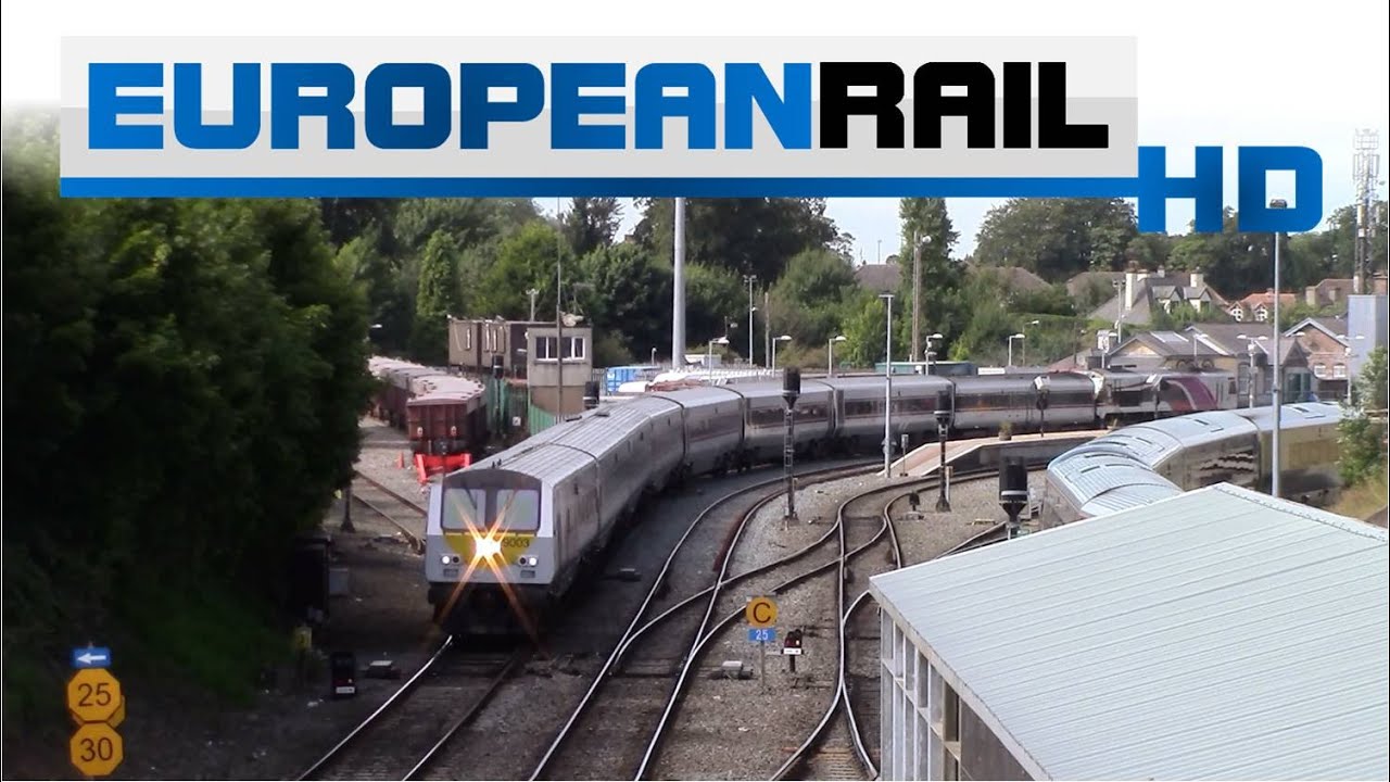Iarnród Éireann Irish Rail 201 loco 228 + De Dietrich 9003 departs Drogheda Station