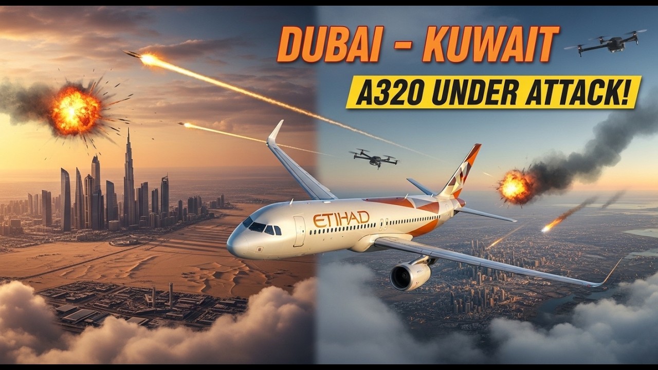 Under Attack! A320 Flight Dubai → Kuwait | MSFS Scenario