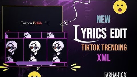 New Shake Effect Xml Alight Motion || Text Effect ||Attitude Lyrics || Emon Editz | FARHANICX