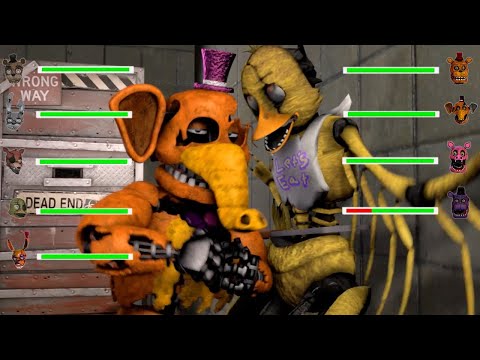 [SFM FNaF] Top 5 FNAF vs FIGHT Animations WITH Healthbars