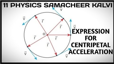 Expression for centripetal acceleration | Unit 2 Kinematics | 11 Physics Samacheer kalvi.