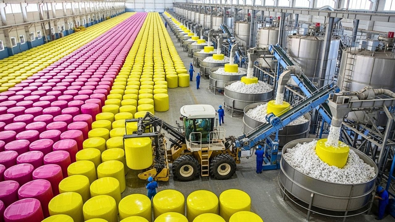 CÓMO se PROCESA el ALGODÓN en FÁBRICAS GIGANTES 🏭 | Cultivo MASIVO para la Industria Textil