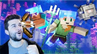 REACTING TO ALEX & STEVE Ocean Monument Movie! (Minecraft Animations)