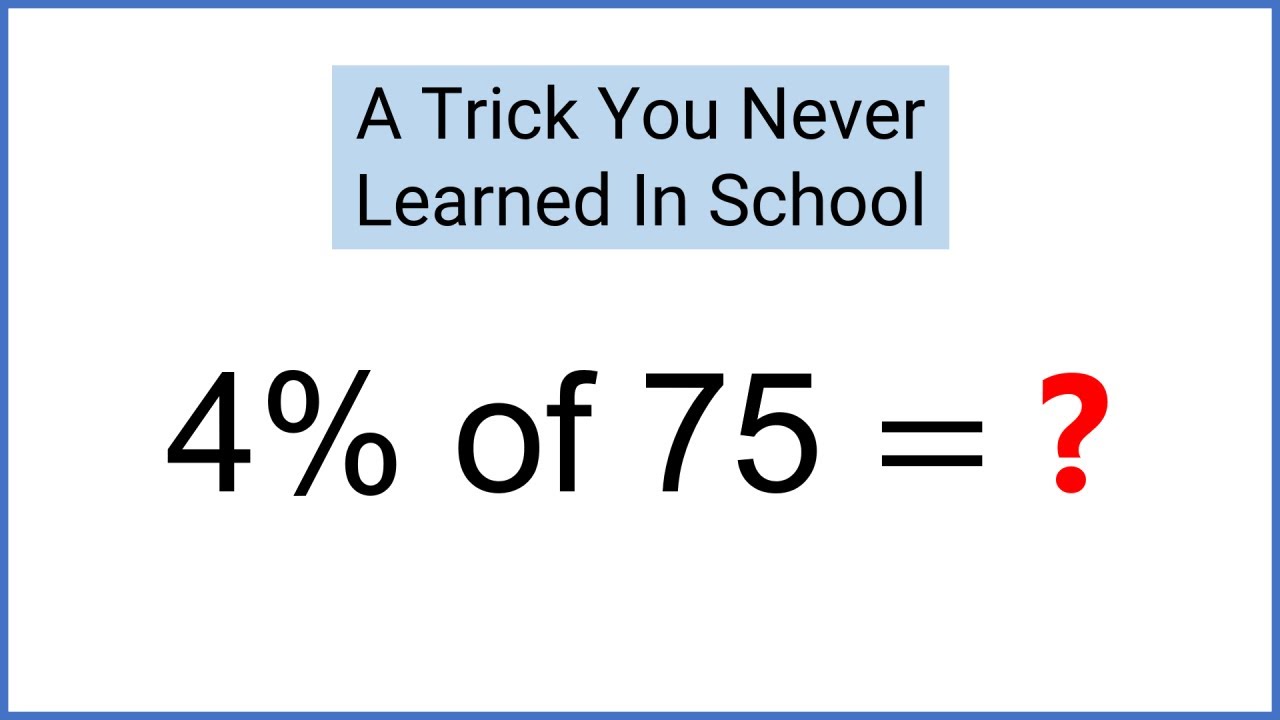 99% Of People Don't Know This Math Secret
