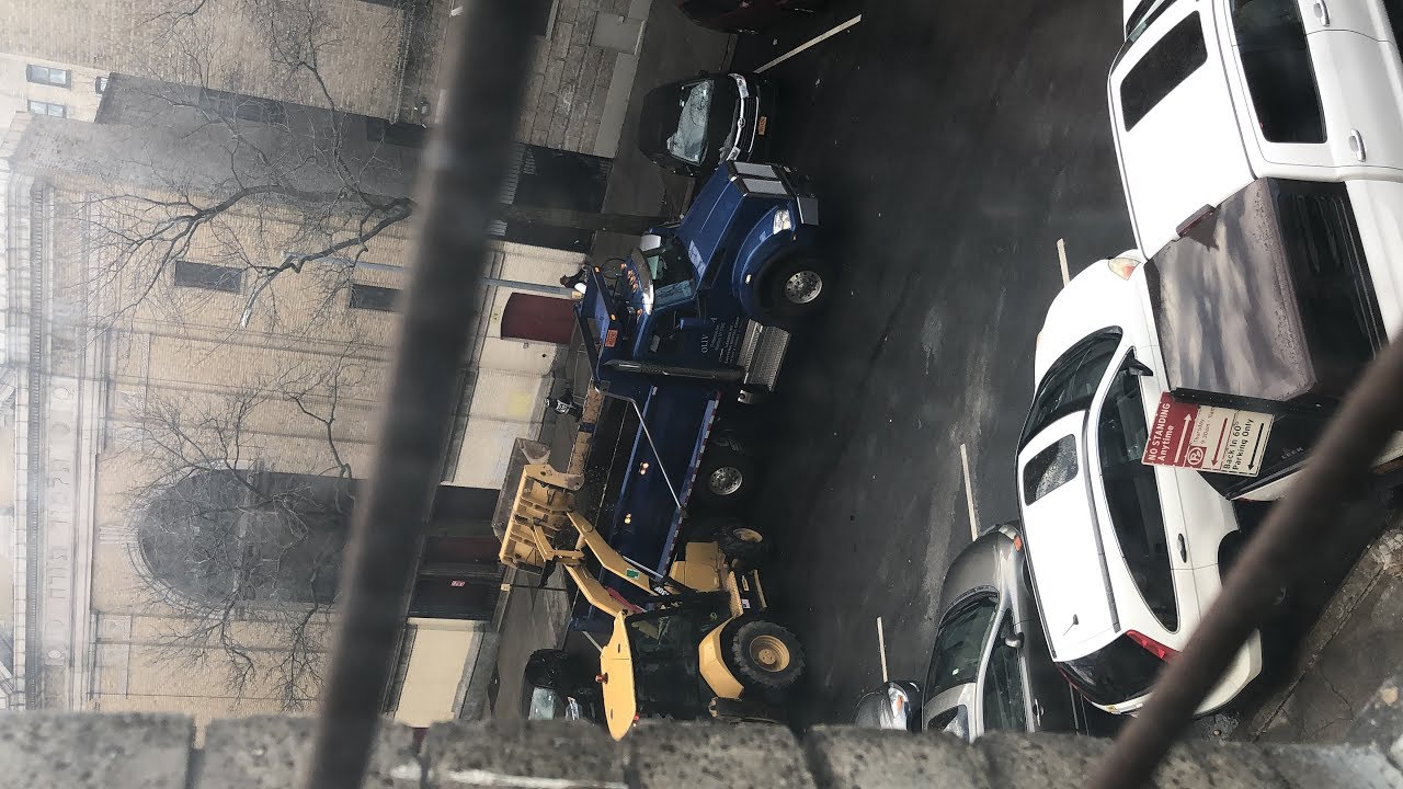 construction vehicles at work in front of my house YouTube