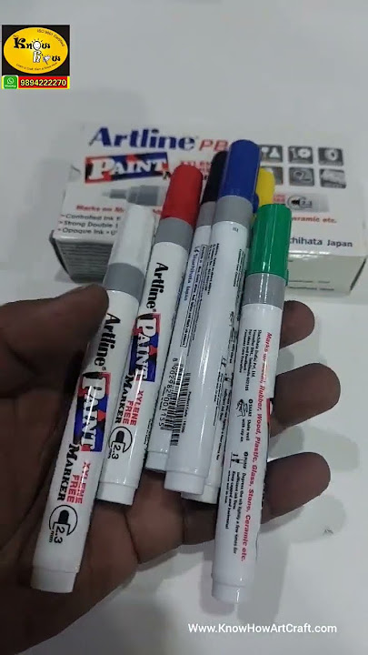 Artline White Permanent Marker 2.3mm 