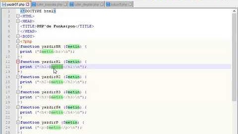 php fonksiyonlar
