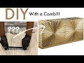 MY GOLD DECOR DIY Home SET - MIRROR AND TABLE DIY USING A HAIR COMB