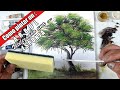 Como pintar  UN ÁRBOL utilizando una ESPONJA | Técnica de pintura al óleo
