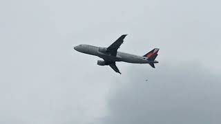 Philippine Airlines RP-C8611 Airbus A320-200 Takeoff from Zamboanga City