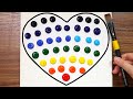 Simple heart acrylic painting on canvas step by step 688satisfying art asmr