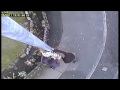 Vandals cut down a cctv camera in salford uk