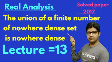 The union of a finite number of nowhere dense set is nowhere dense