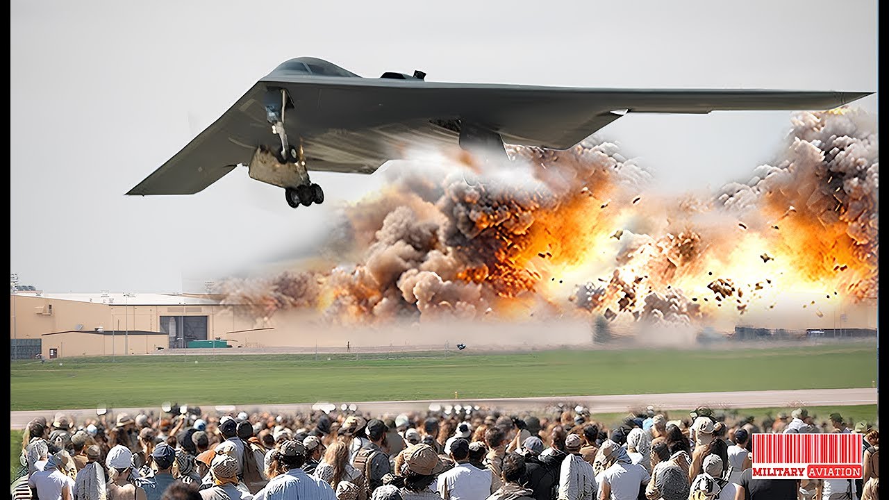 Houthis shocked: US Air Force B-2 Spirit bomber pilot and crew take off at full speed in emergency