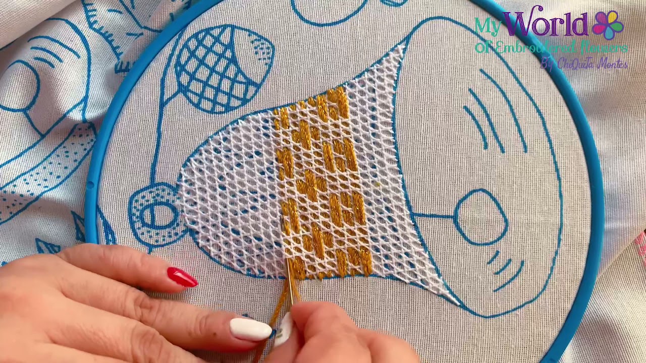 132. Bordado Fantasía Campana 1 / Hand Embroidery Bell 🔔 with Fantasy Stitch