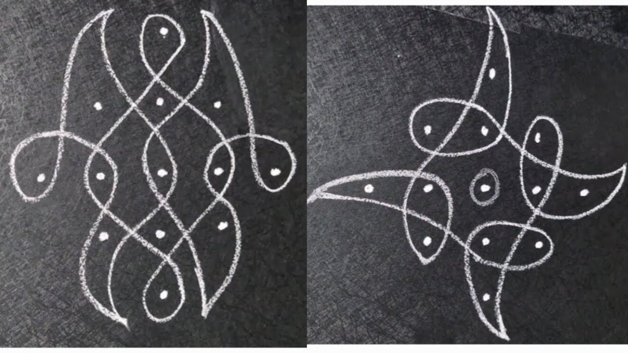 Daily rangoli design | simple melikala muggu design with dots | chukkala muggulu design