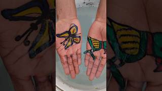 Fantastic 😊 Parrot and Butterfly 🦋 Drawing 🤩 | Making On Hand 👏 #art #drawing #shorts