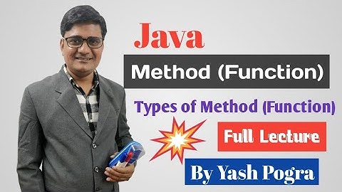 Method in java | Function in java | Types of function | what is function