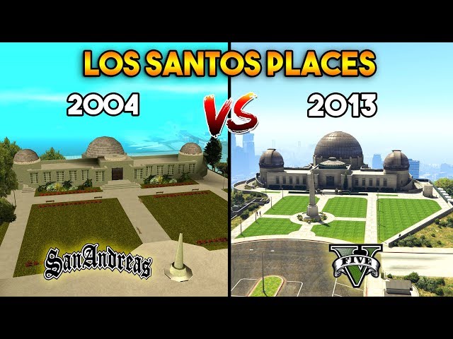 GTA 5 VS GTA SAN ANDREAS : LOS SANTOS PLACES 