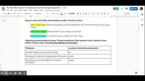 RL Mosa Mack Lesson 3: Physical and Chemical Changes (Engineer) ) - Google Docs