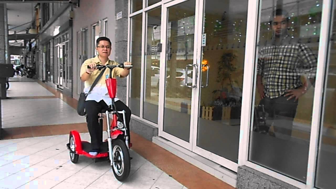 Electric Scooter 3 wheel 500W Premium - YouTube