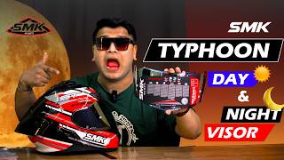 Smk Typhoon Day U0026 Night Visor Night Ride Ki Tention Khatam  New Smk Typhoon  Best Helmet In 5000