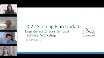 2022 Scoping Plan Update - Engineered Carbon Removal Technical Workshop 08/02/21